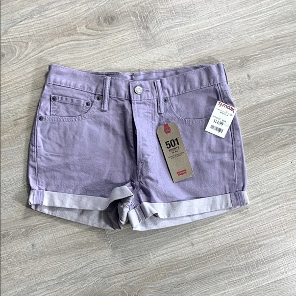 Levi's Purple Jean Shorts - Picture 1 of 3